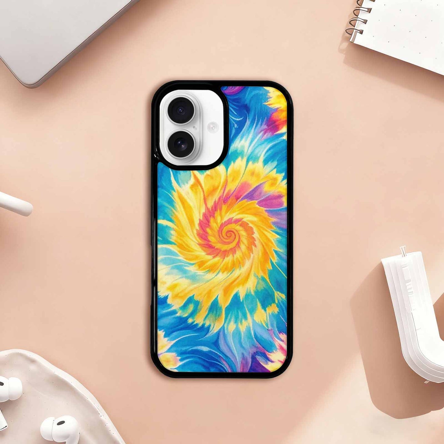 iPhone 17 Case — Small Tie Dye Swirl Tie Dye, Personalized Phone Case