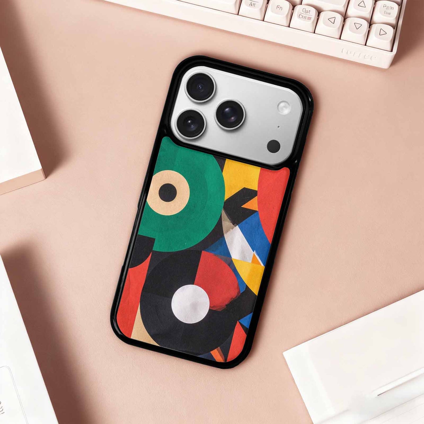 iPhone 17 Pro Case — Memphis Art Pattern Retro Vintage, Custom Print Case Cover