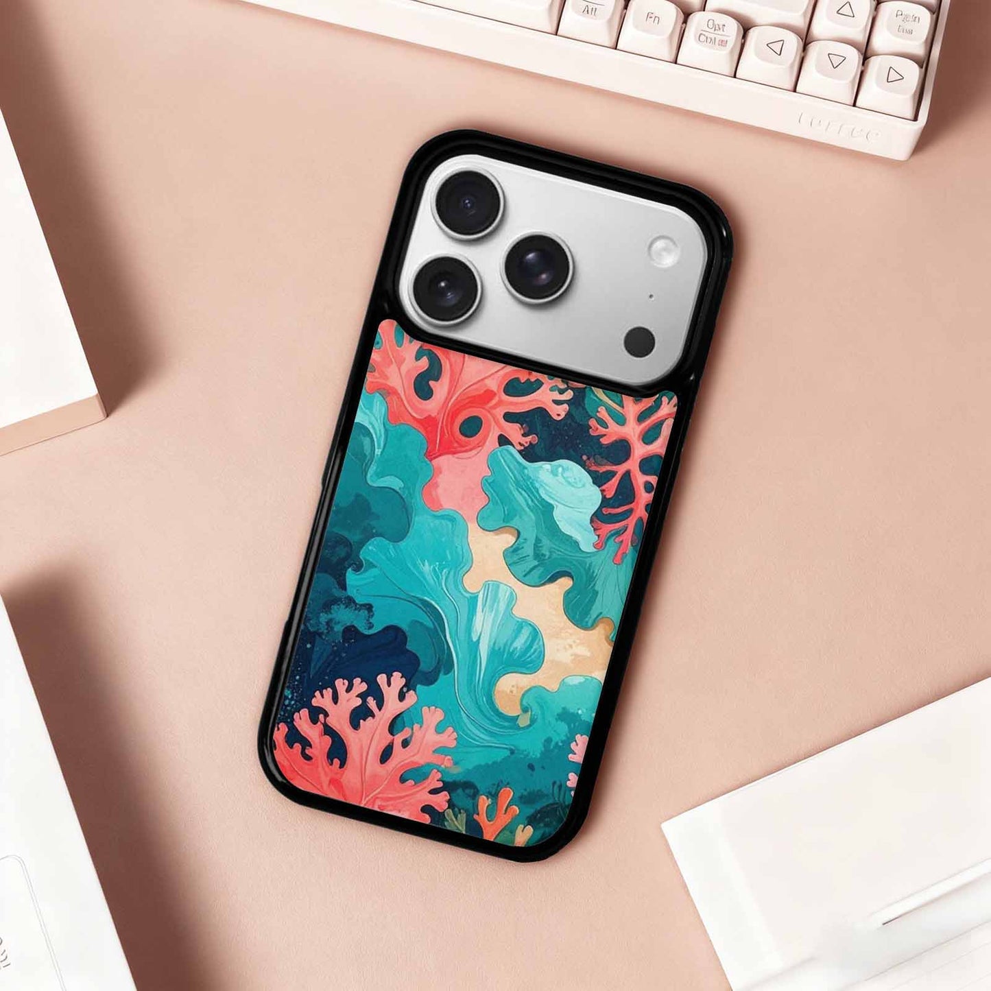 iPhone 17 Pro Case — Seamless Tileable Pattern Of Overlapping Camo, Custom Phone Case