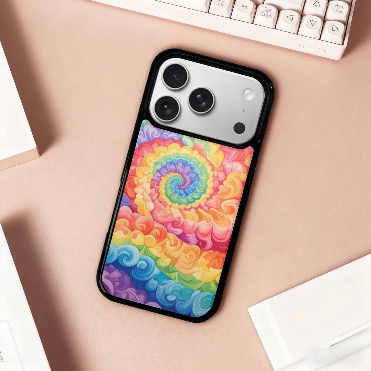 iPhone 17 Pro Case — Tie Dye Swirls Tie Dye Tie, Customized Protective Case