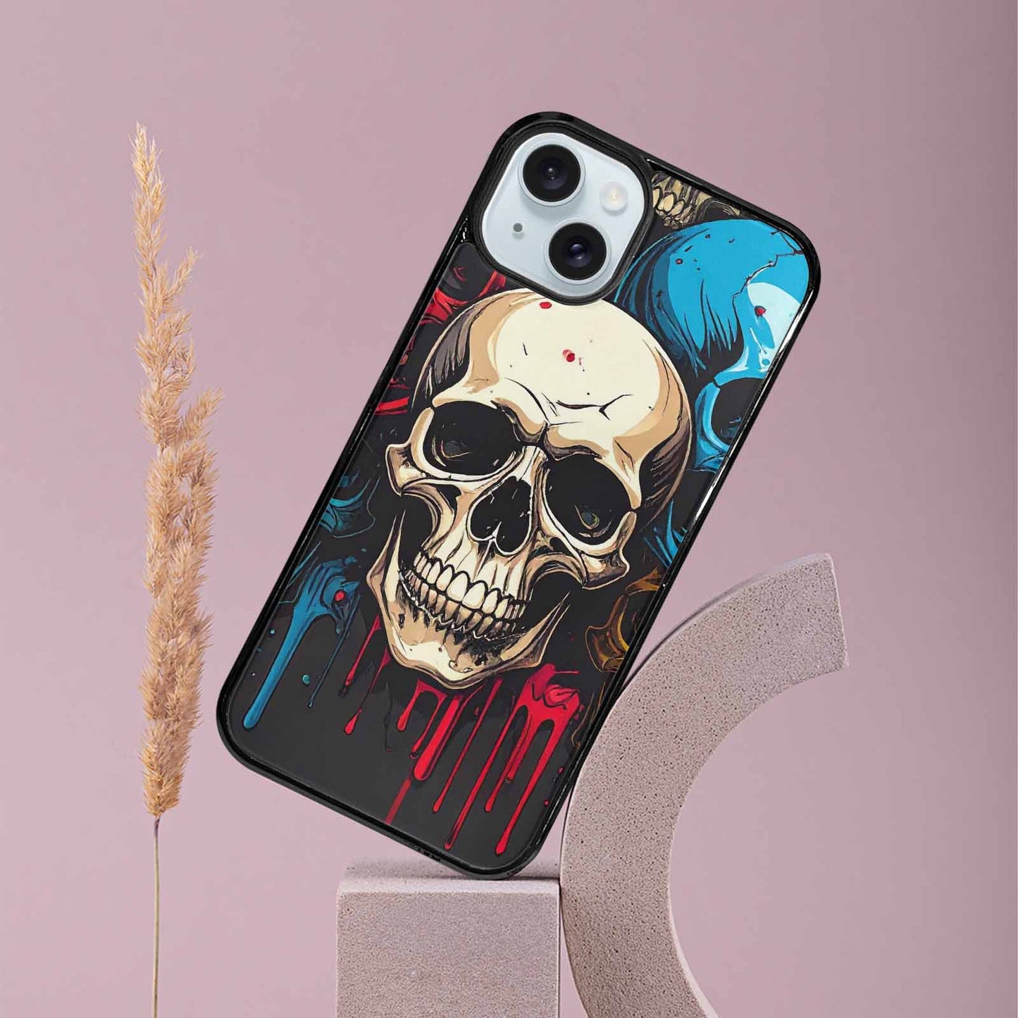 iPhone 15 Plus Case — Many Of Skulls Collage Overlapping Art, Custom Made Phone Cover