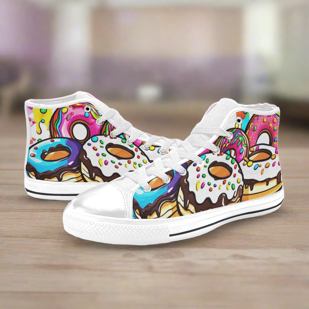 Wolf White Gold Vivid Bold Art - Freaky Shoes