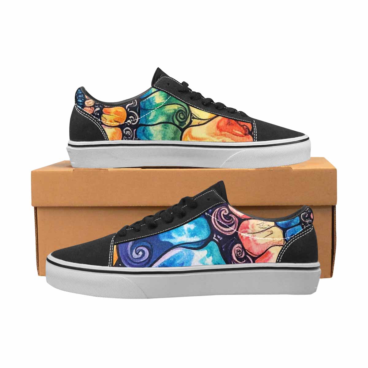 WOMEN'S Tie Lace-Up Canvas Grunge Custom Shoes