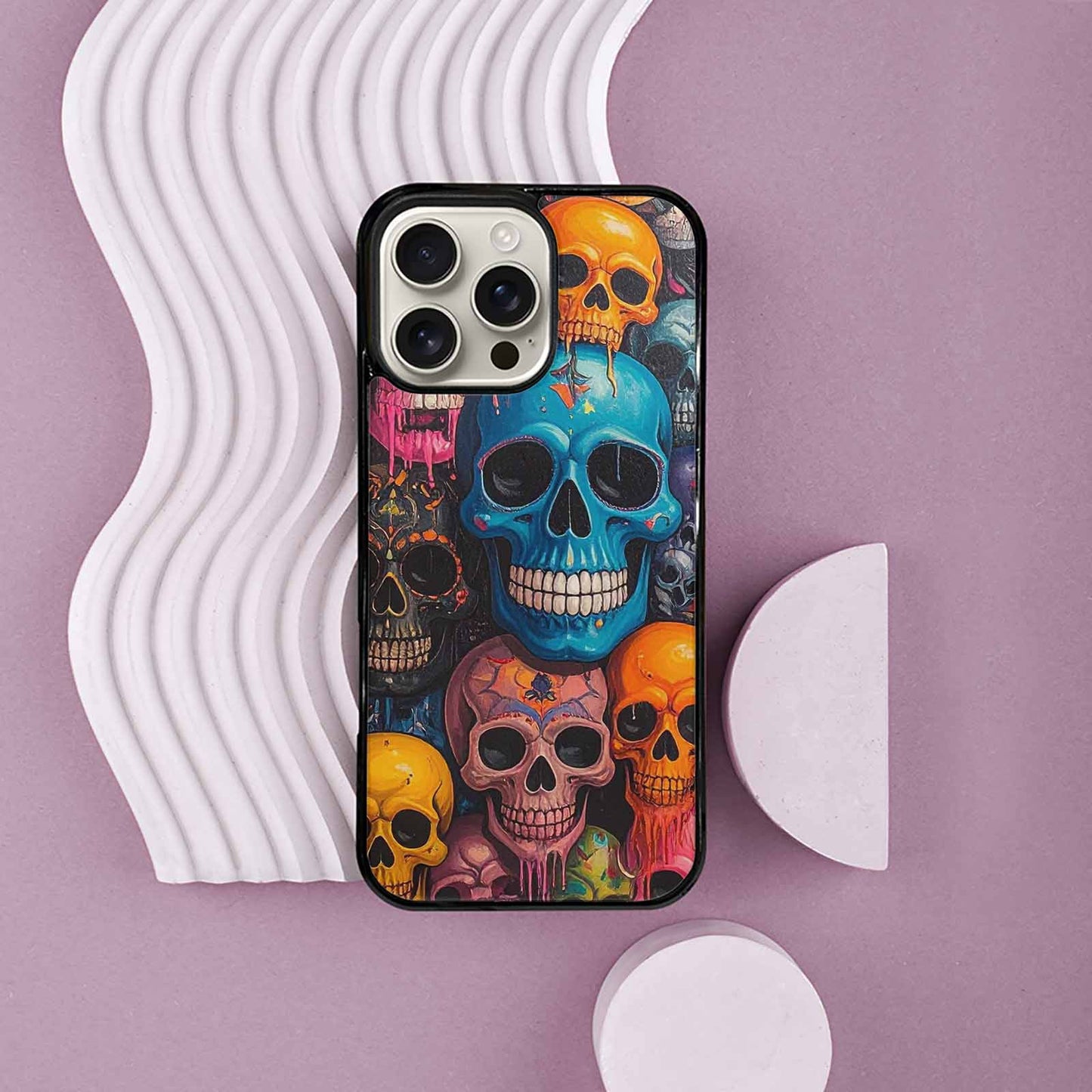 iPhone 16 Pro Max Case — Skulls General Skulls Pattern, Custom Art Phone Cover