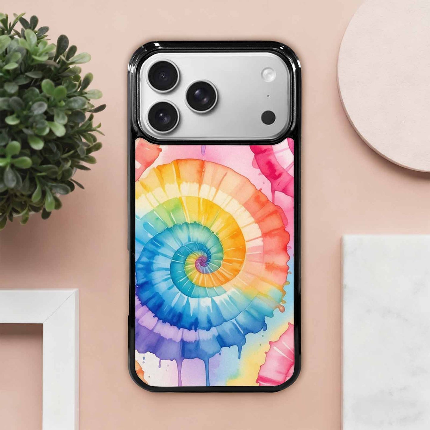 iPhone 17 Pro Max Case — Seamless Repeating Pattern Of Tie Dye, Customized Protective Case