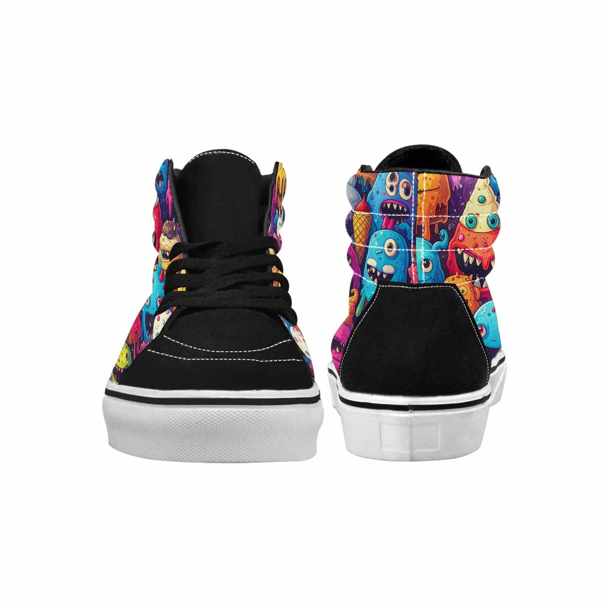 MEN'S Melting Ice Cream Monster High Top Canvas Grunge Shoes