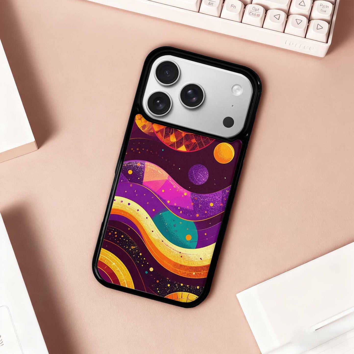 iPhone 17 Pro Case — Disco Art Pattern Original Art, Original Design Phone Case