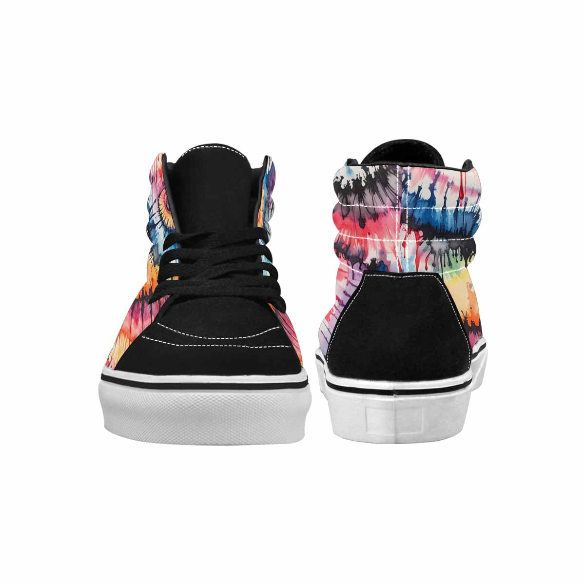 MEN'S Tie High Top Canvas Wallpaper Art Custom Sneakers