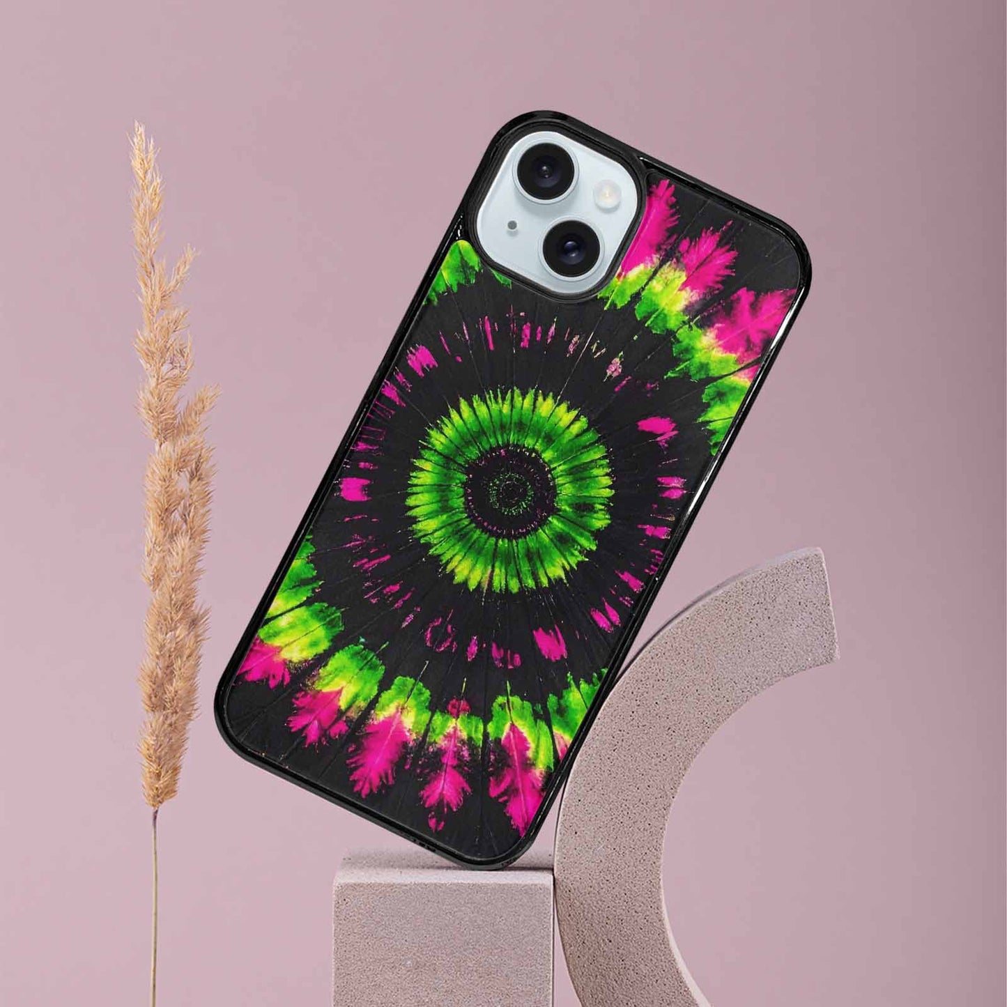 iPhone 15 Plus Case — Acid Wash Tie Dye Pattern High, Custom Phone Case