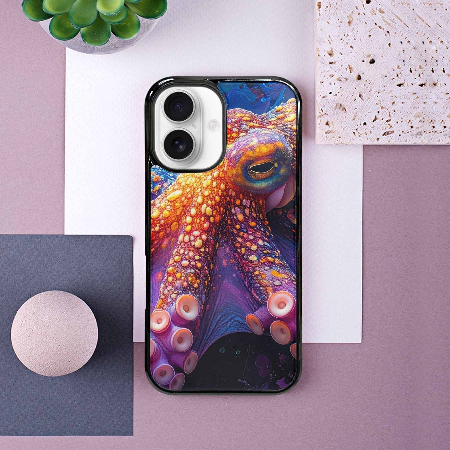 iPhone 16 Case — Octopus Tentacle Octopus Tentacle Pattern Hundreds, Custom Print Case Cover