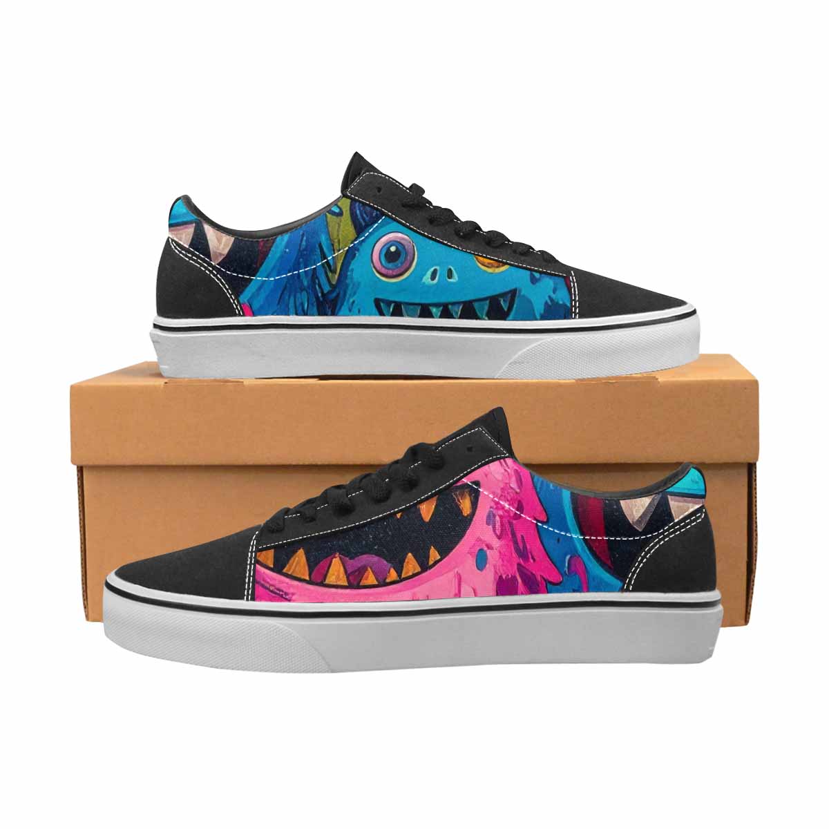MEN'S Goofy Cartoon Monster Canvas Lace-Up Aesthetic Sneakers
