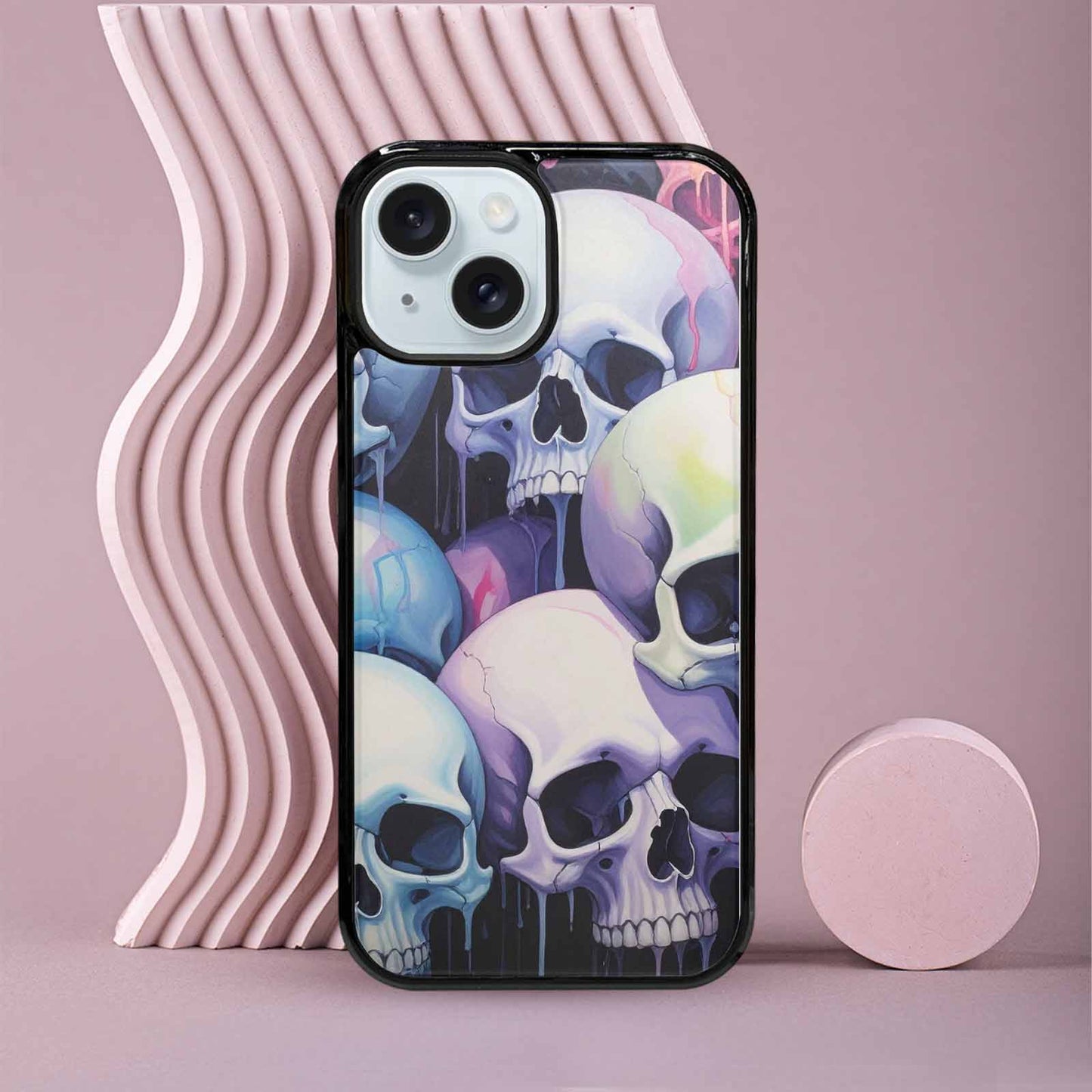 iPhone 15 Case — Dark Black And White Color Tone, Custom Made Phone Cover