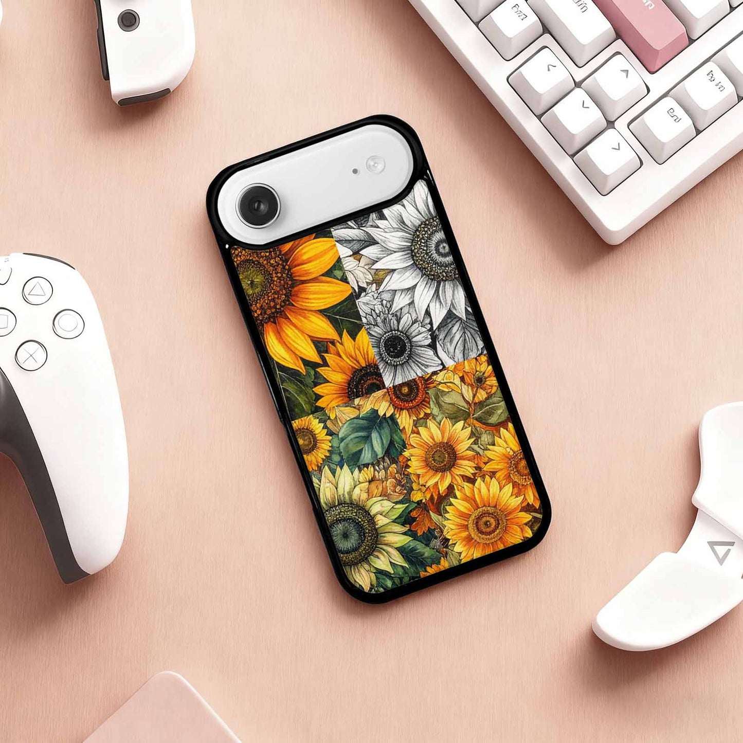 iPhone 17 Air Case — Small Sunflower Pattern Randomly Varying Floral, Custom Printed Phone Case