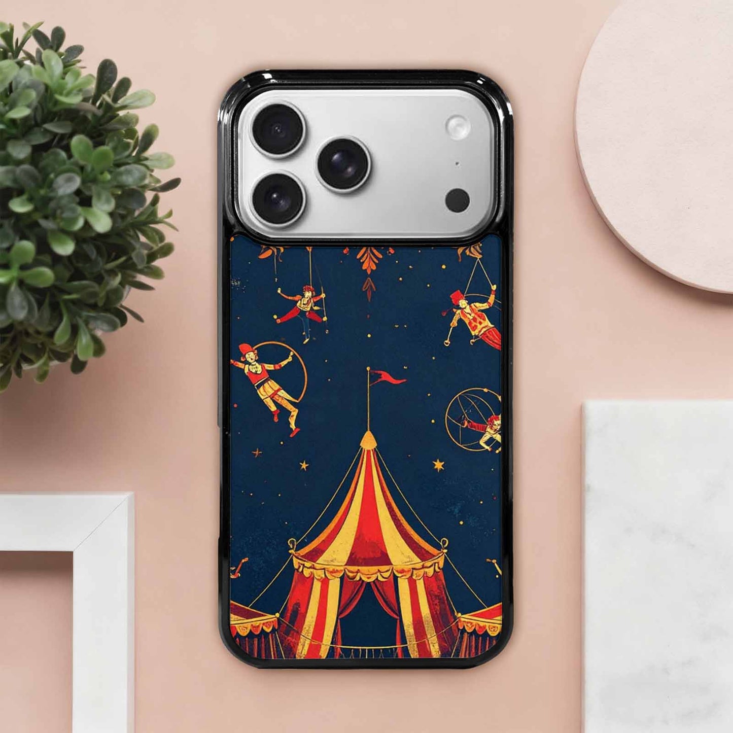 iPhone 17 Pro Max Case — Vintage Circus Art Pattern Retro Vintage, Custom Phone Case