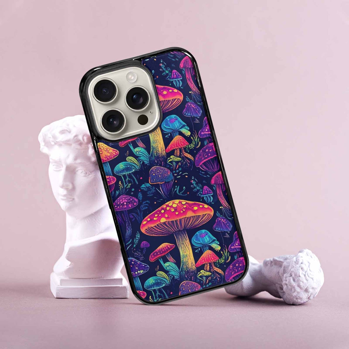 iPhone 16 Pro Case — Psychedelic Mushroom Custom Personalized Phone Cover, Personalized Phone Case