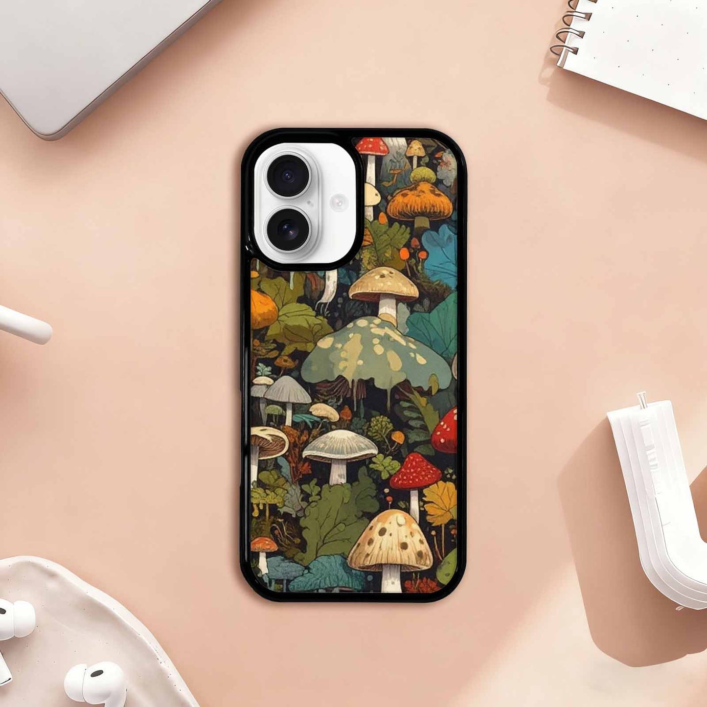 iPhone 17 Case — Mushrooms Camomushrooms Patter Bki Camo, Original Design Phone Case