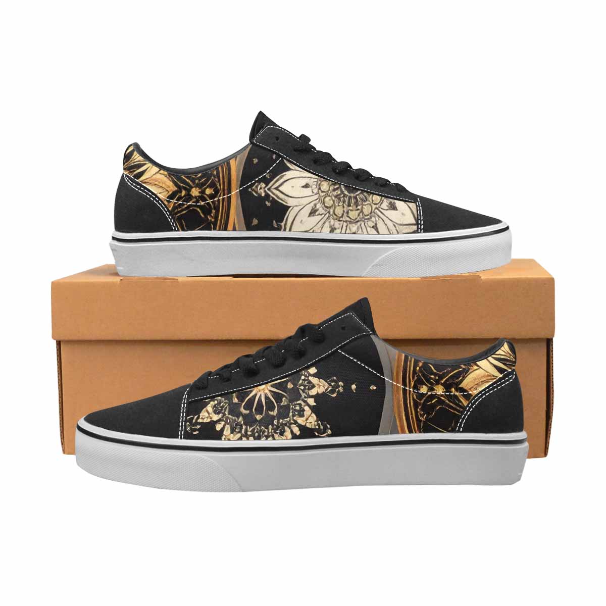 MEN'S Mandala Canvas Lace-Up Neon Fantasy Sneakers