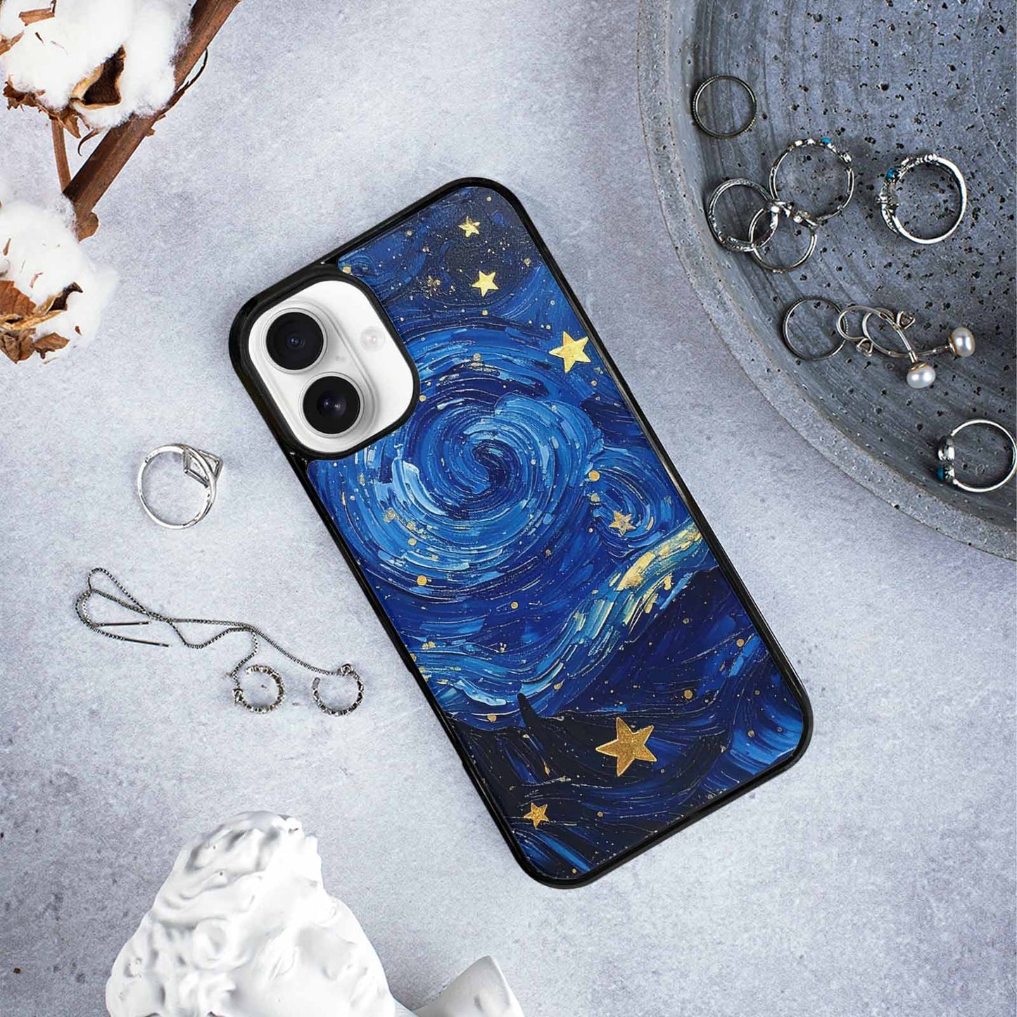 iPhone 16 Plus Case — Starry Night Galaxy Custom Personalized Phone, Custom Art Phone Cover