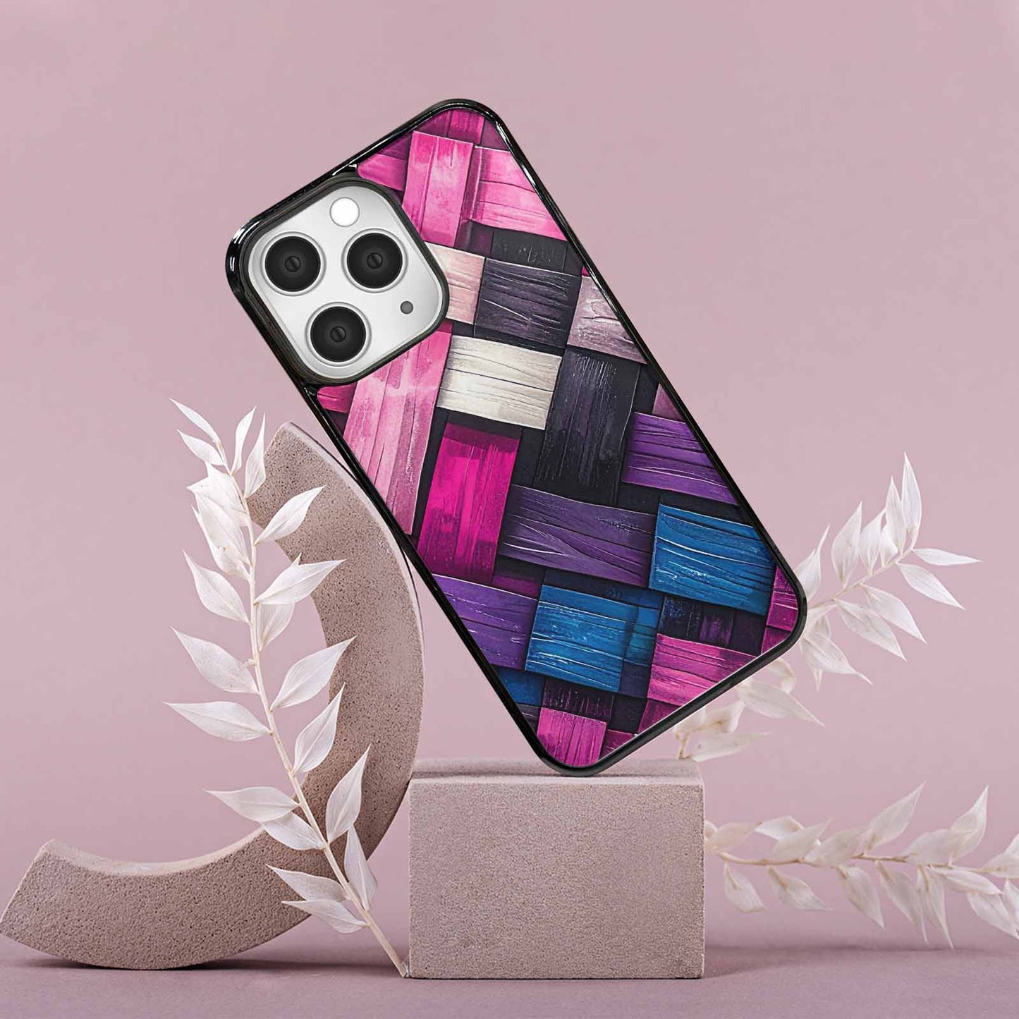 iPhone 15 Pro Max Case — Genderfluid Flag Color Theme Small Rainbow, Original Design Phone Case
