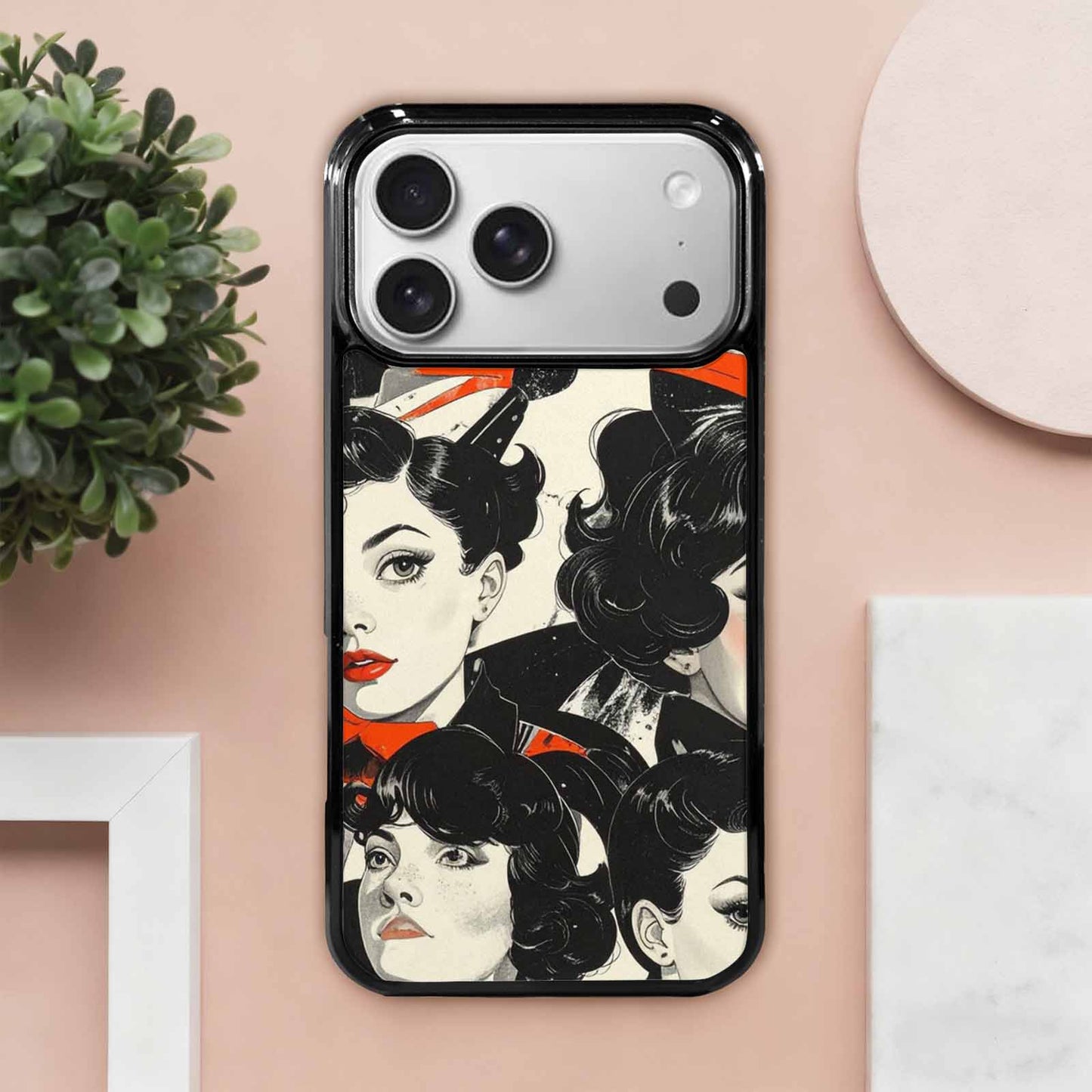 iPhone 17 Pro Max Case — Seamless Repeating Pattern Of Retro Vintage, Customized Protective Case