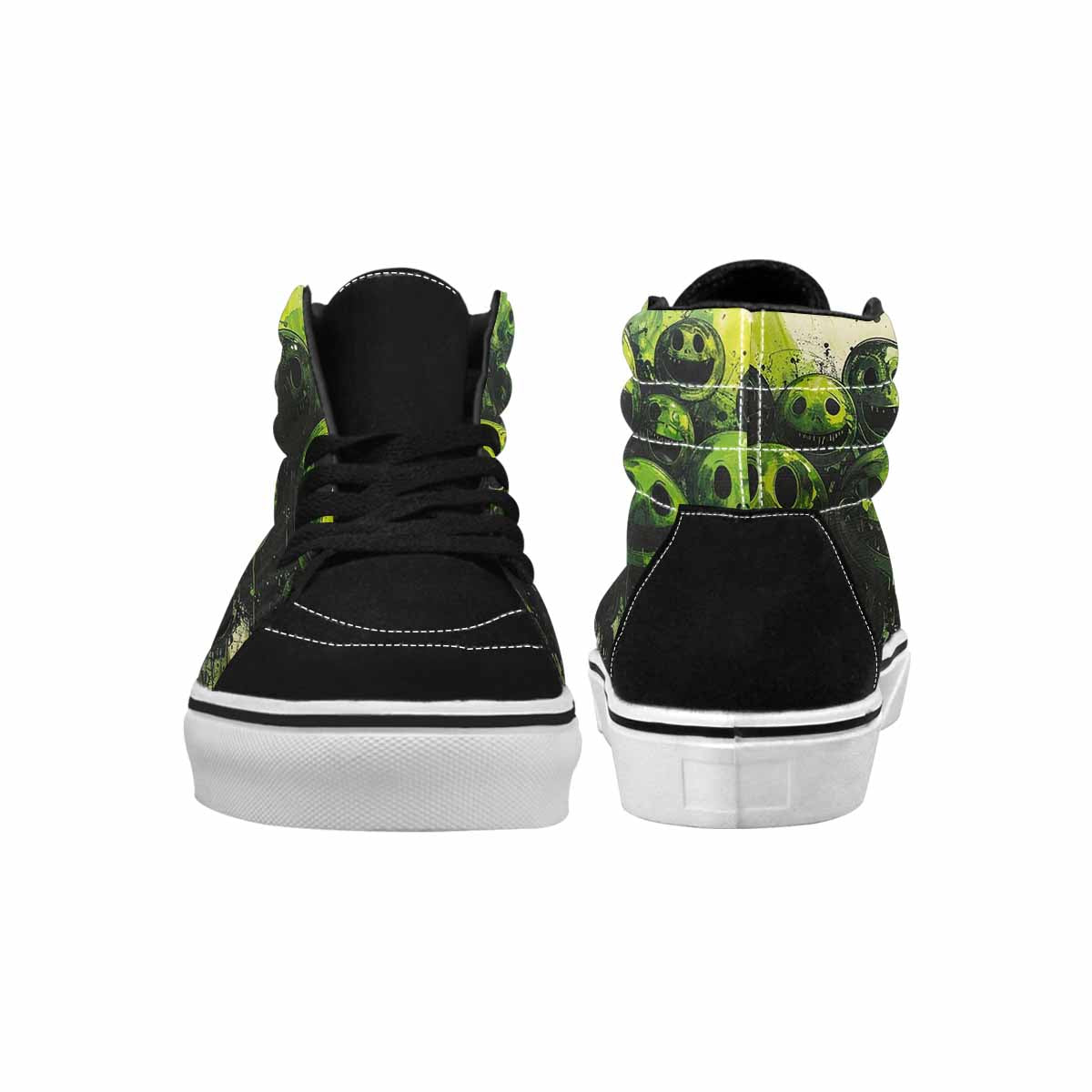 MEN'S Melting Moon Smiley High Top Canvas Cottagecore Sneakers
