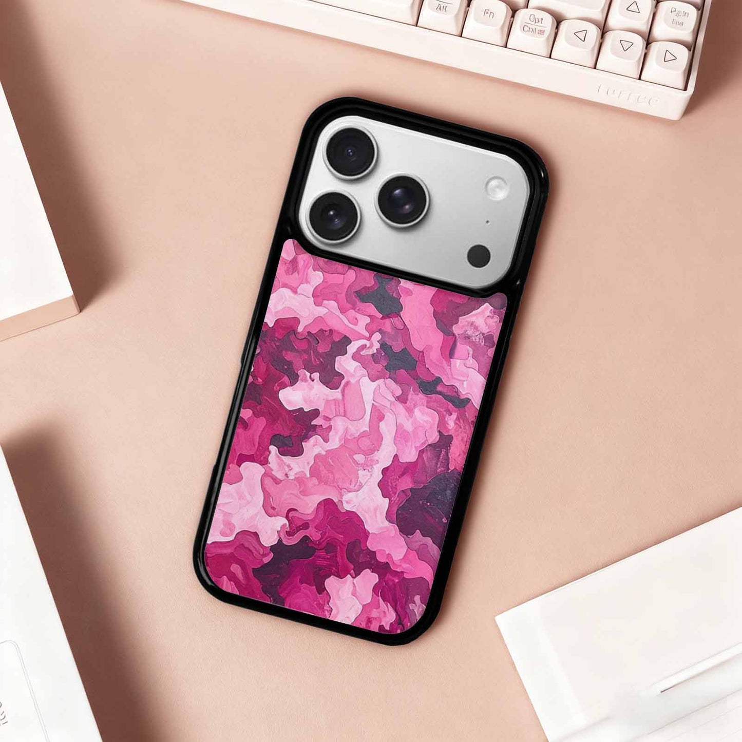 iPhone 17 Pro Case — Small Military Camouflage Blotch Pattern Camo, Custom Print Case Cover