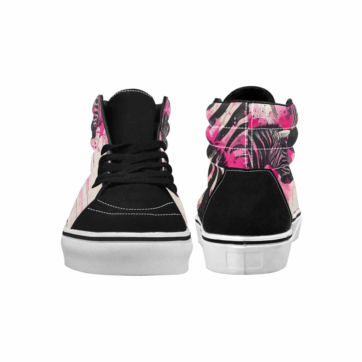 MEN'S Zebra Stripe Burst High Top Canvas Aesthetic Shoes