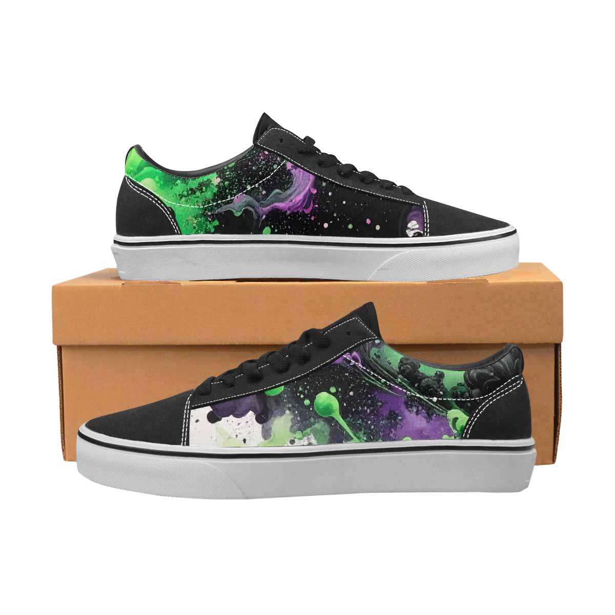 WOMEN'S Galaxy Nebula Lace-Up Canvas Cottagecore Custom Sneakers