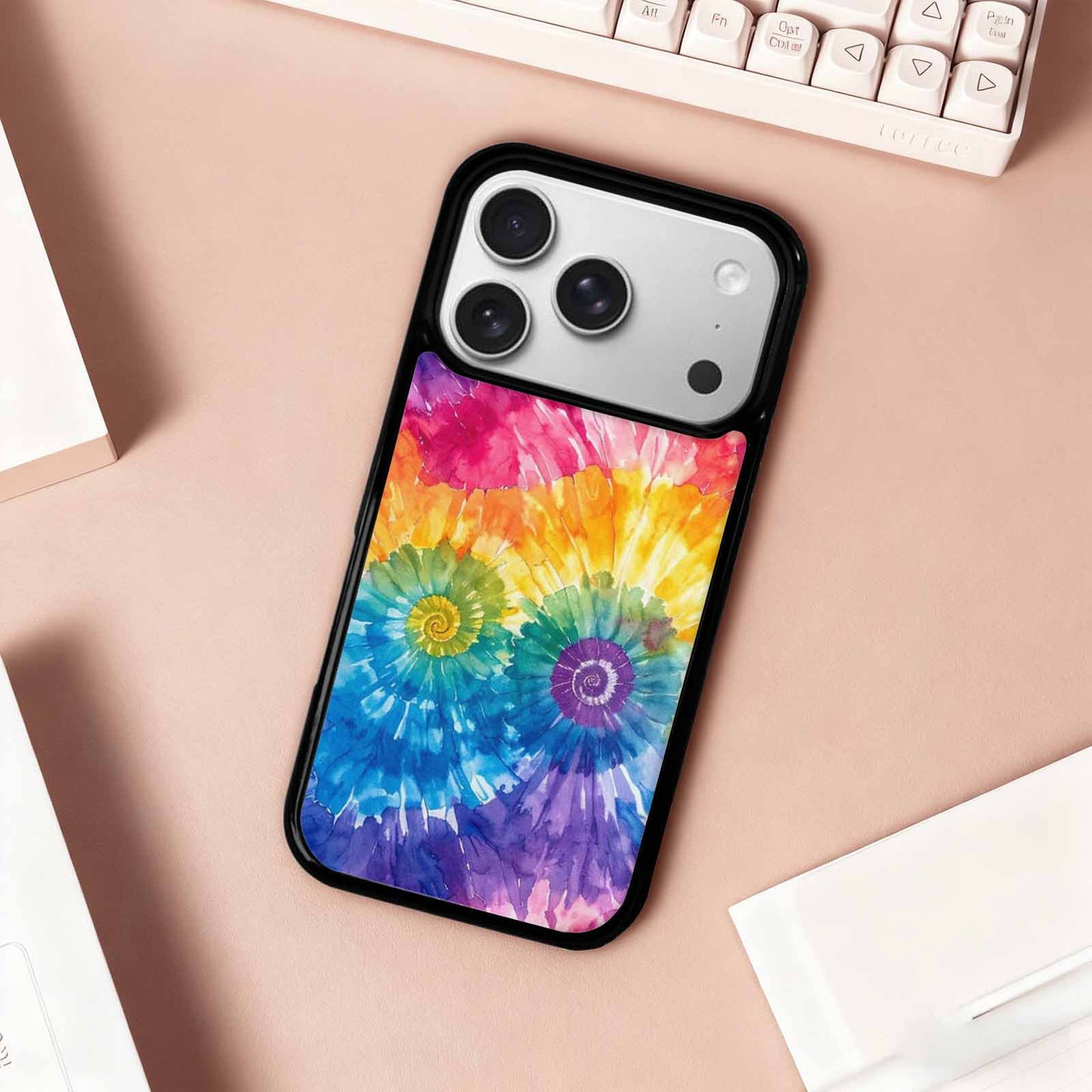 iPhone 17 Pro Case — Small Tie Dye Swirl Pattern Tie, Custom Art Phone Cover