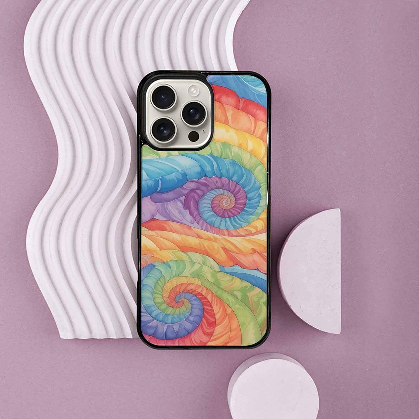 iPhone 16 Pro Max Case — Tie Dye Swirls Tie Dye Swirls, Custom Print Case Cover