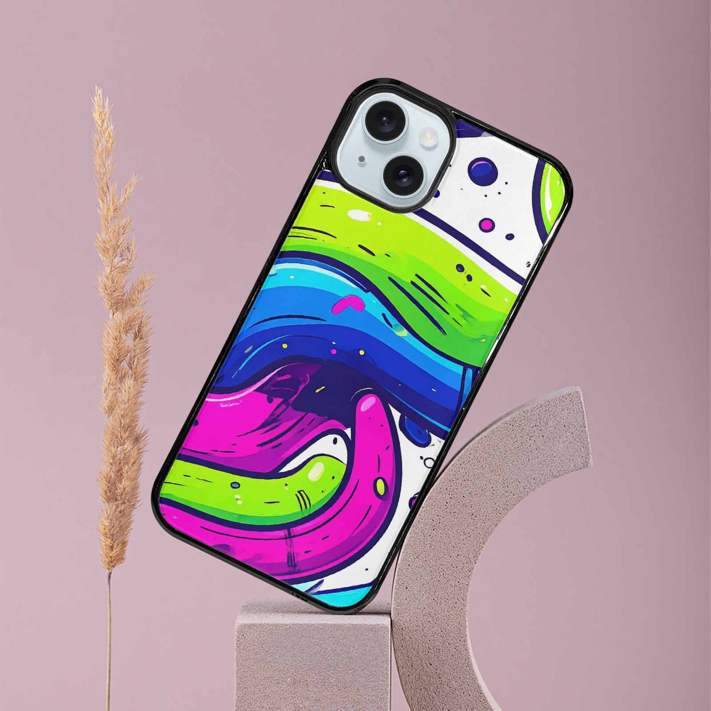 iPhone 15 Plus Case — Acid Wash Cartoon, Custom Made Phone Cover