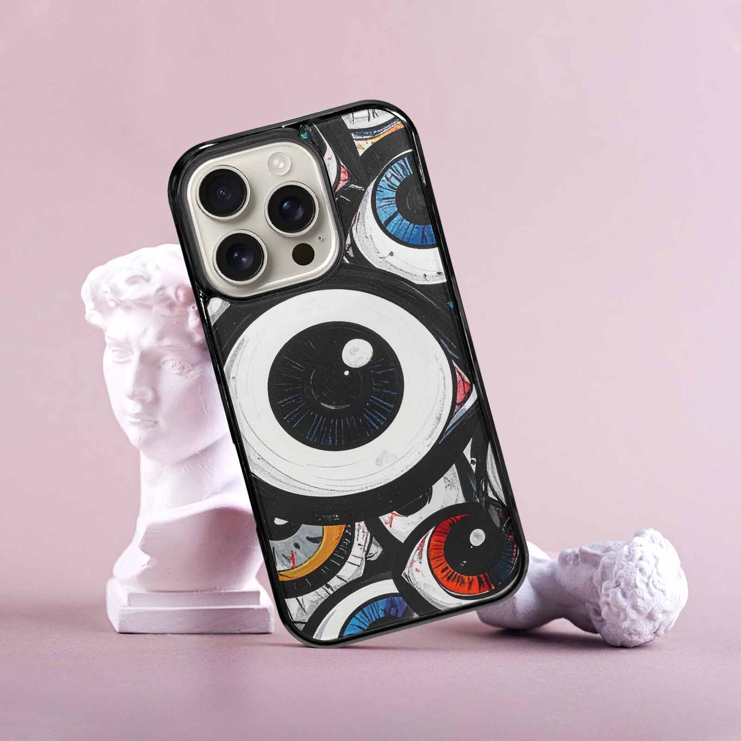 iPhone 16 Pro Case — Googly Cartoon Eyeballs, Custom Designed Case Cover