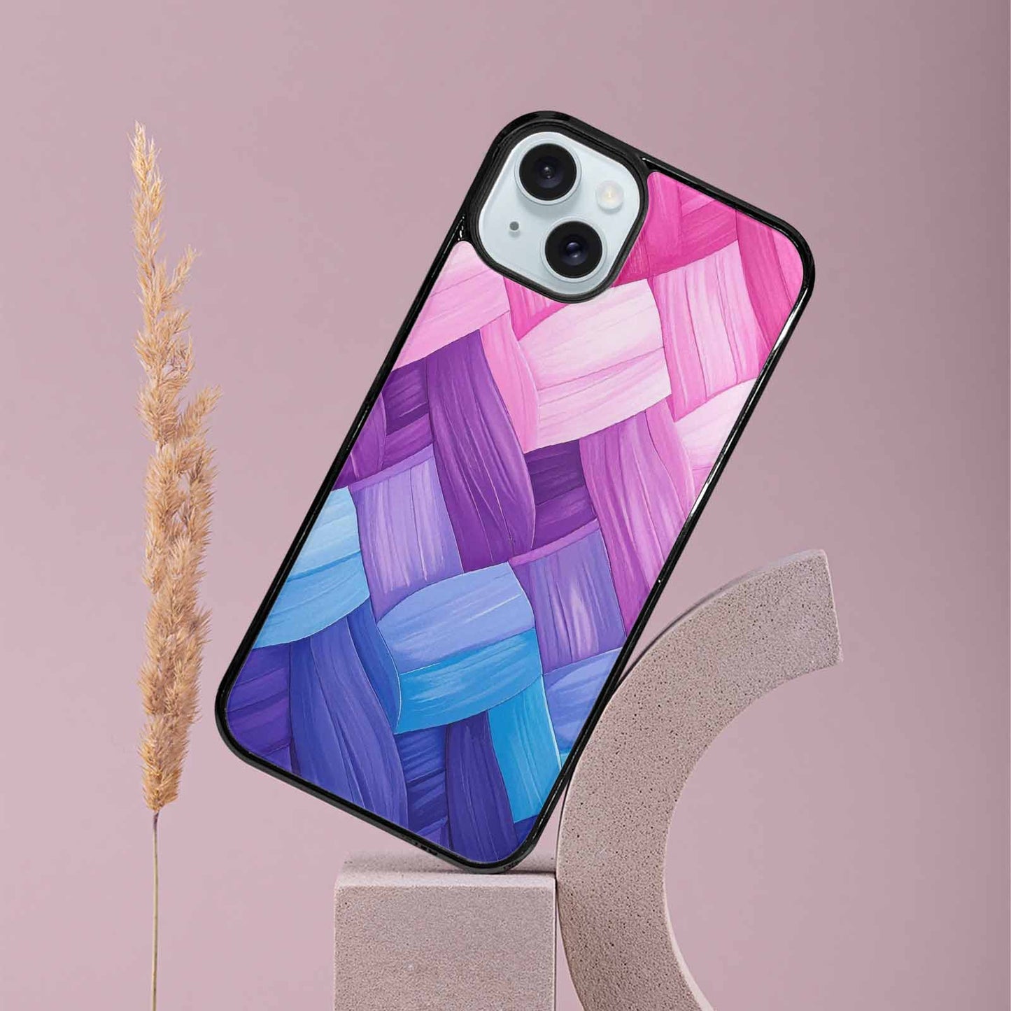 iPhone 15 Plus Case — Bisexual Flag Color Theme Small Rainbow, Custom Print Case Cover