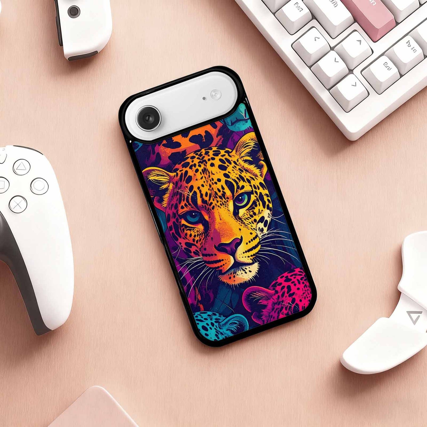 iPhone 17 Air Case — Leopard Print Skull Seamless Pattern Gothic, Custom Phone Case