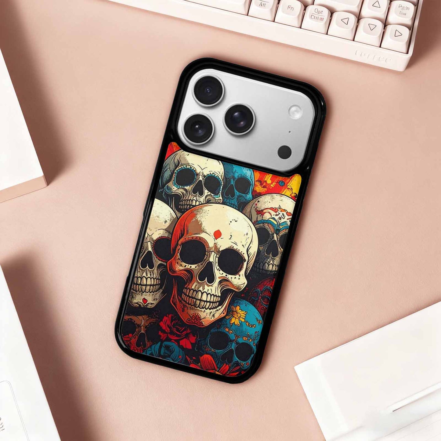 iPhone 17 Pro Case — Skull Dark Art Gothic Print Gothic, Custom Art Phone Cover