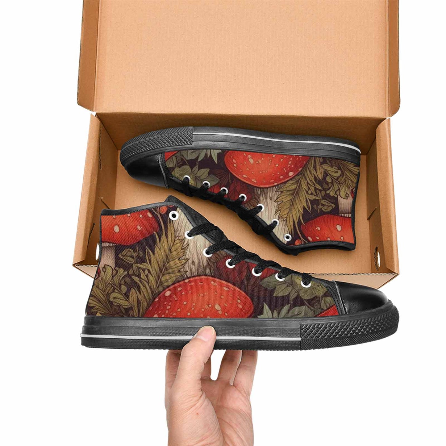 MEN'S Mushroom High Top Canvas Cottagecore Shoes
