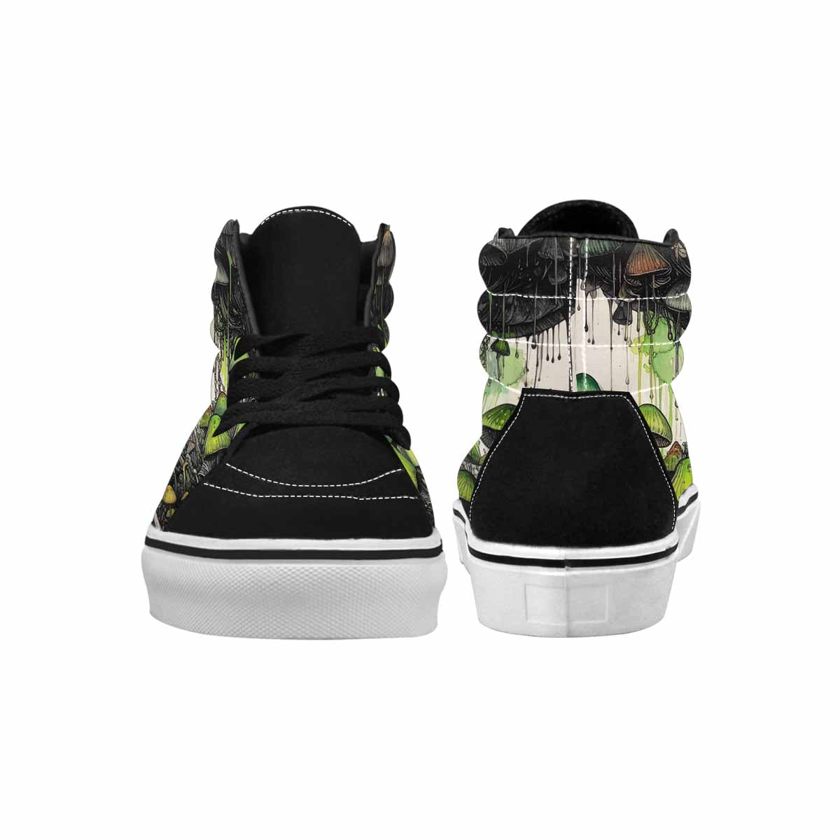 MEN'S Rainbow Drip Mushrooms High Top Canvas Surreal Shoes