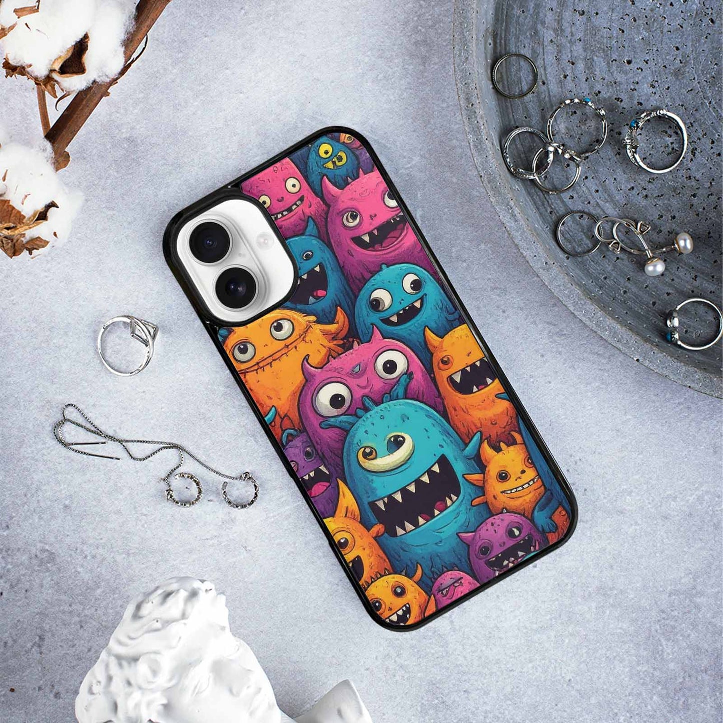 iPhone 16 Plus Case — Monsters General Cartoon Monst, Custom Print Case Cover