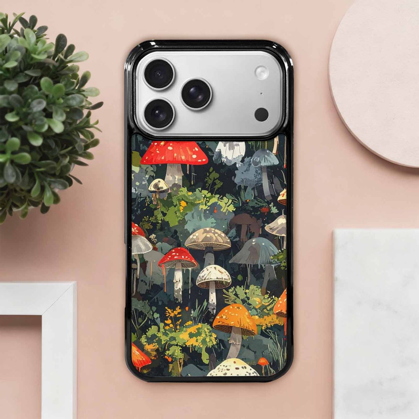 iPhone 17 Pro Max Case — Mushrooms Camomushrooms Patter Cwy Camo, Custom Printed Phone Case