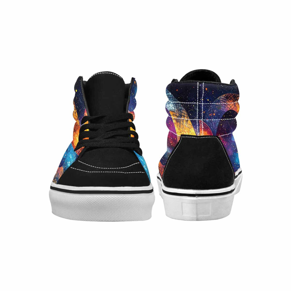 WOMEN'S Galaxy Snake Print High Top Canvas Dark Academia Shoes