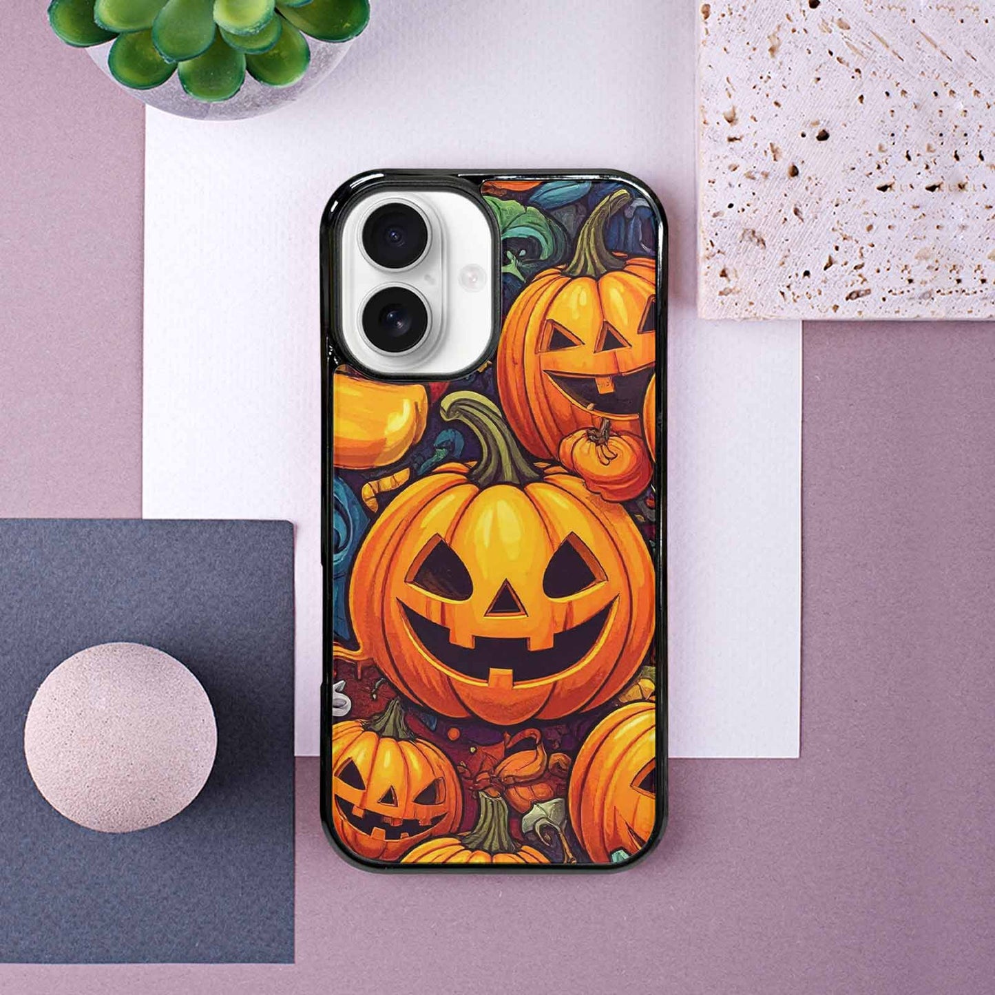 iPhone 16 Case — Halloween Witches Ghouls, Custom Art Phone Cover