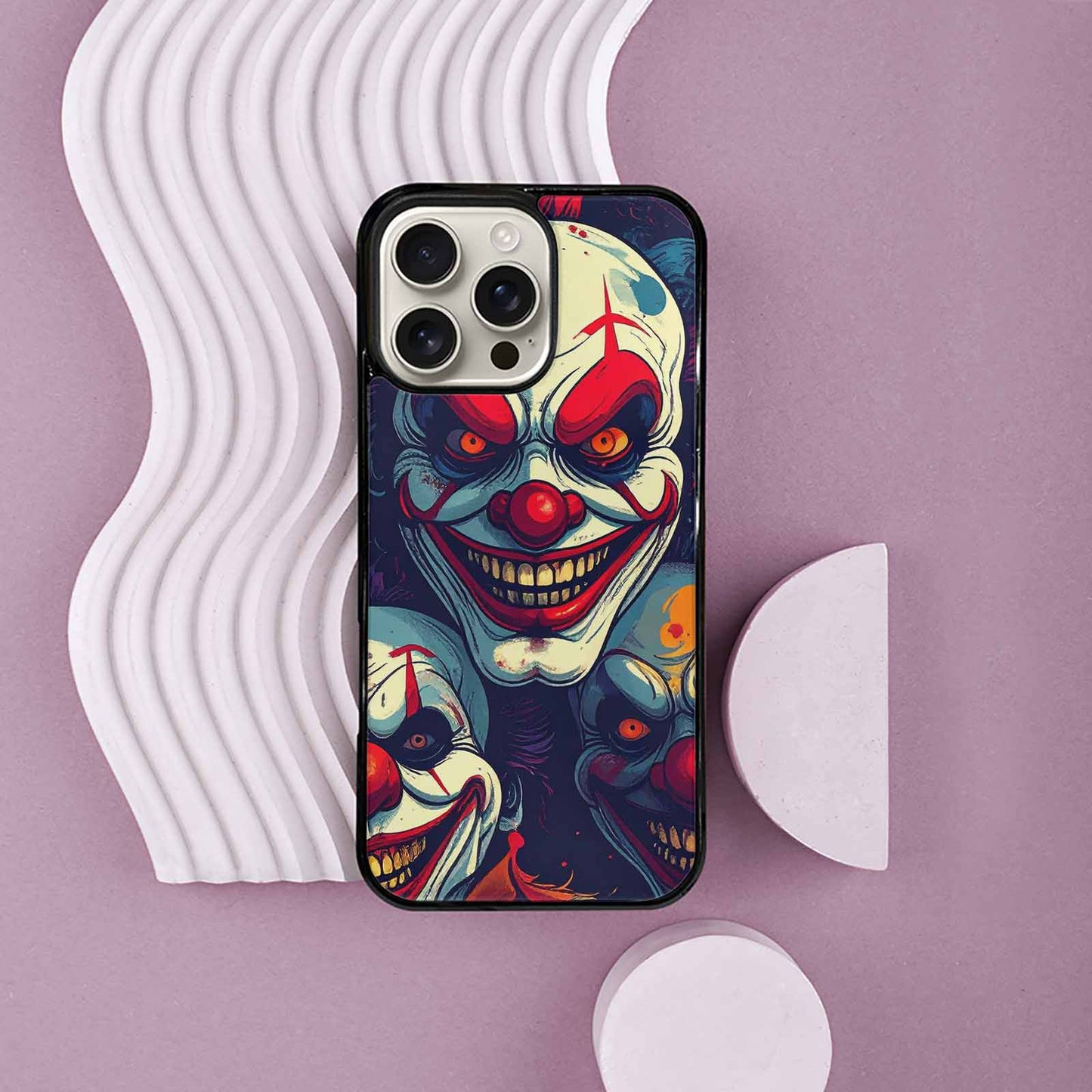 iPhone 16 Pro Max Case — Evil Clown Cartoon, Personalized Phone Case