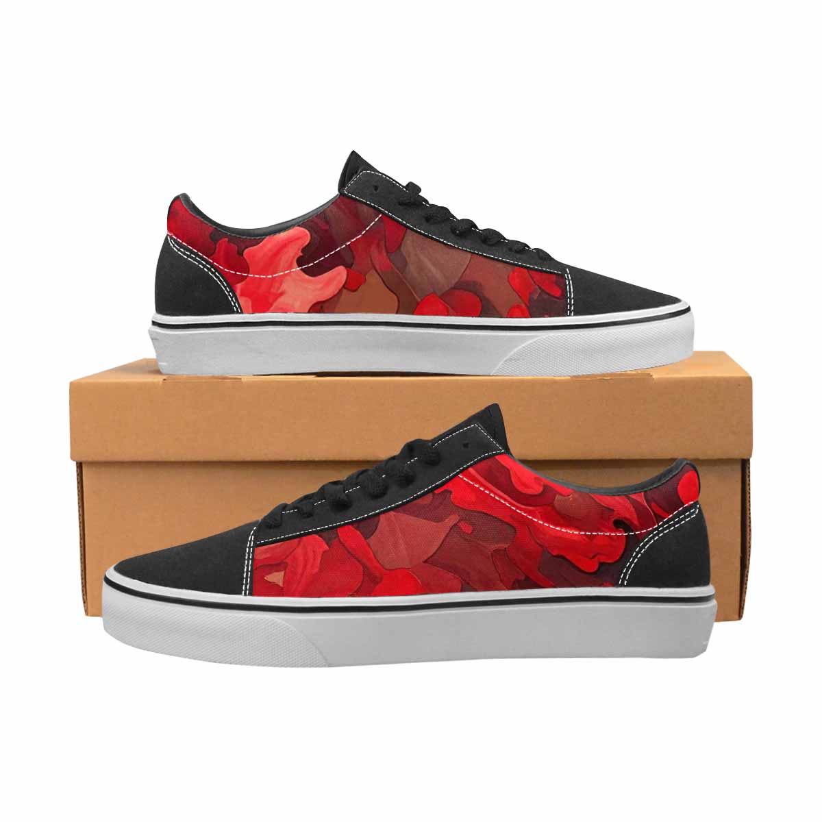 MEN'S Military Camouflage Blotch Canvas Lace-Up Dark Academia Shoes