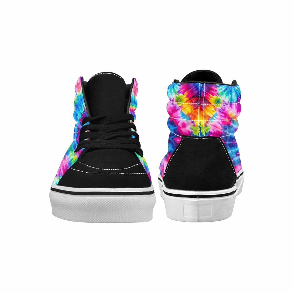 WOMEN'S Tie Dye Acid Wash Color High Top Canvas Grunge Custom Sneakers