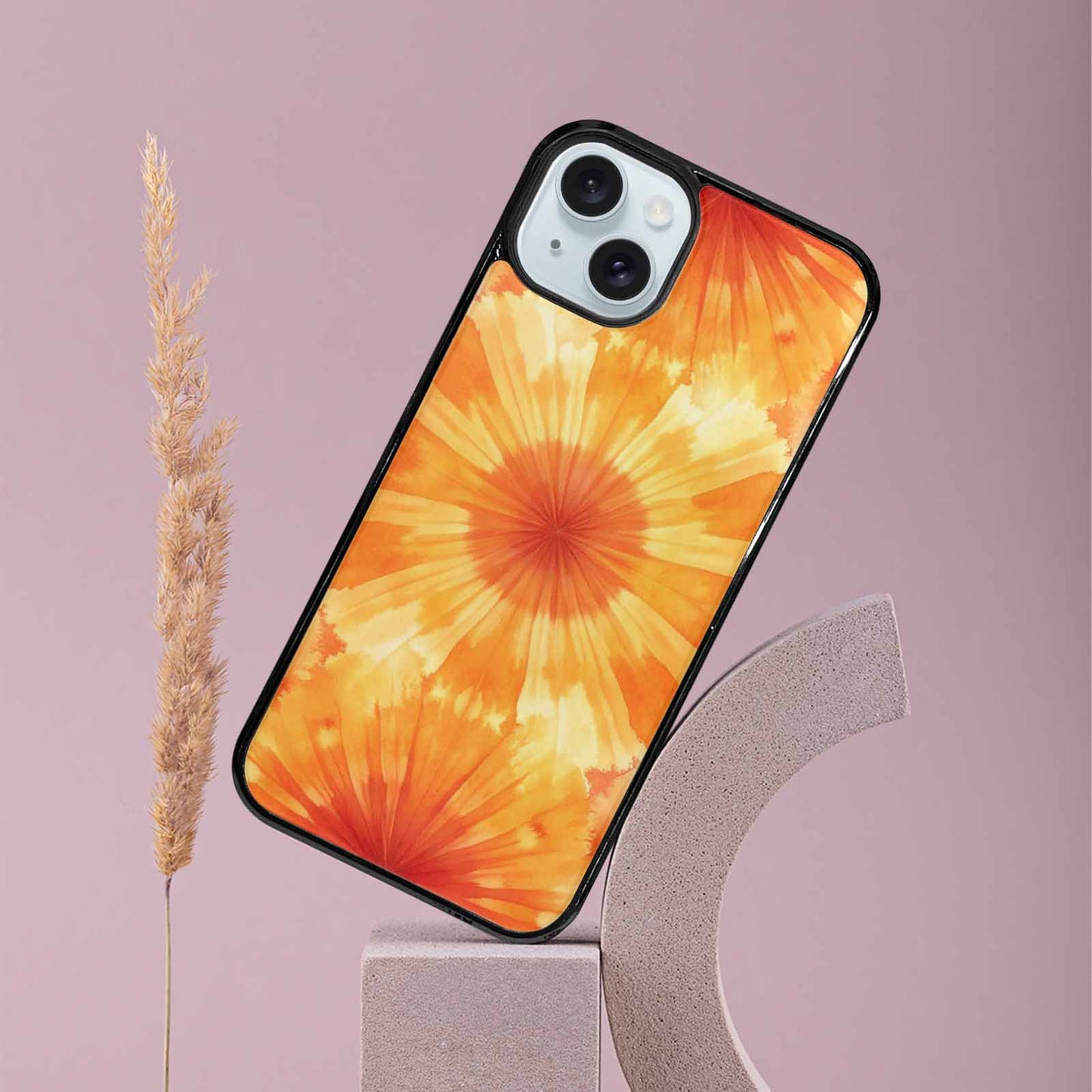 iPhone 15 Plus Case — Ombre Tie Dye Sunset Custom, Custom Phone Case