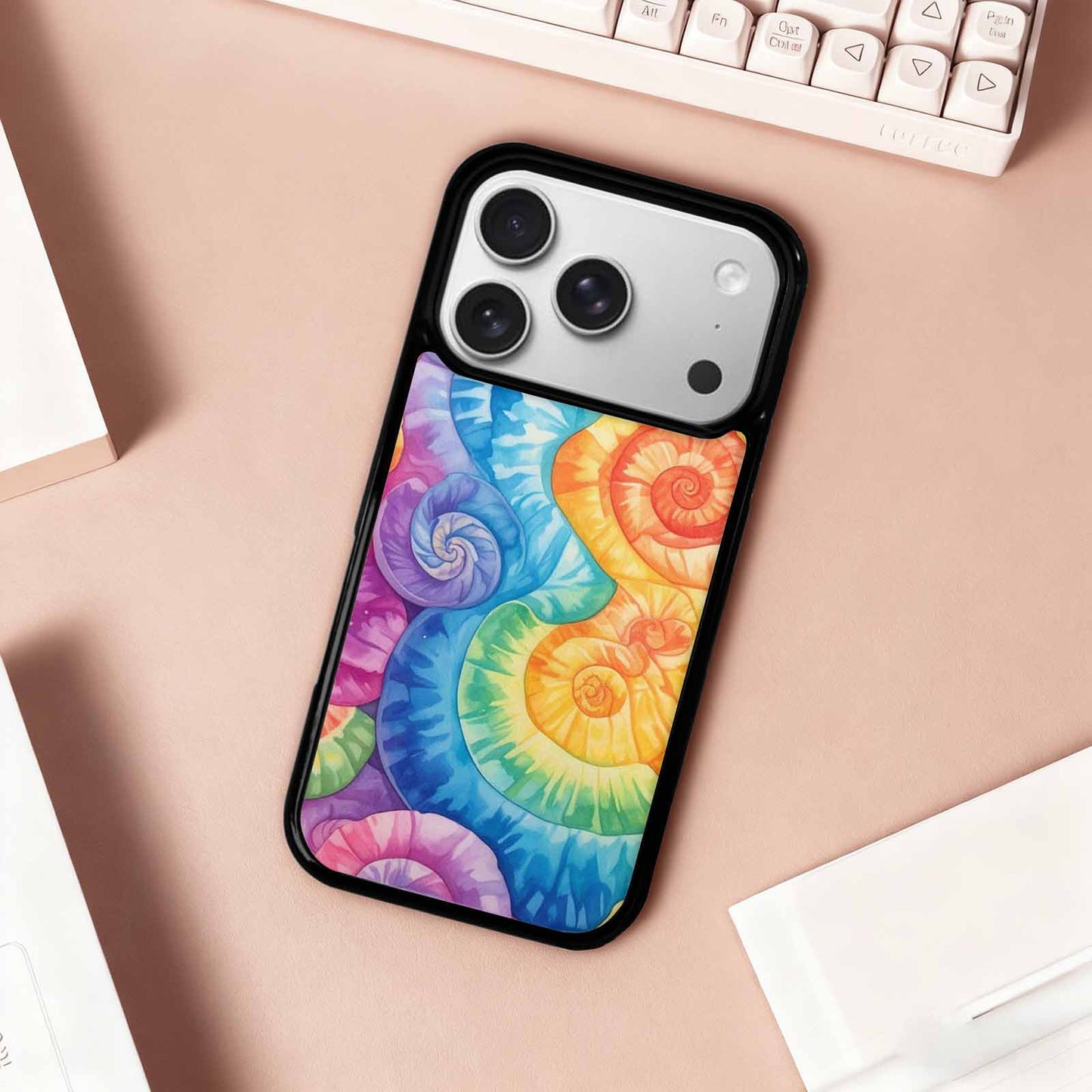 iPhone 17 Pro Case — Tie Dye Swirls Tie Dye Tie, Custom Art Phone Cover