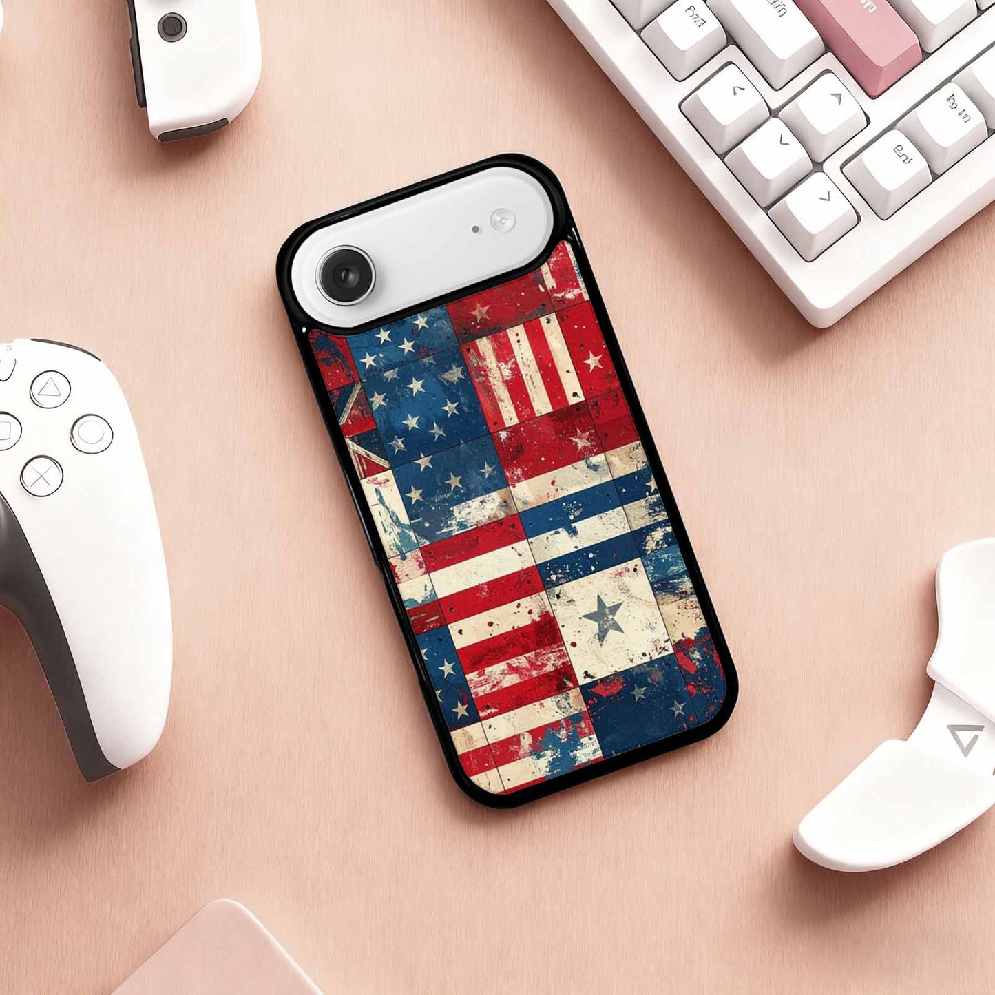 iPhone 17 Air Case — Small American Flag Stars And Galaxy, Original Design Phone Case