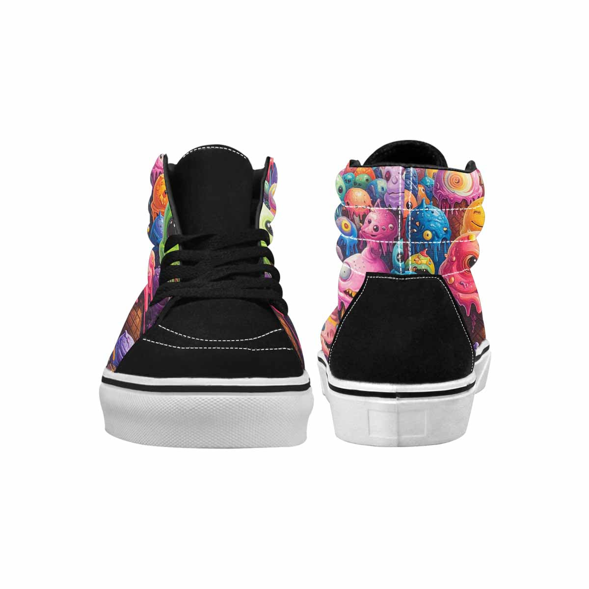 MEN'S Melting Ice Cream Monster High Top Canvas Dreamlike Shoes