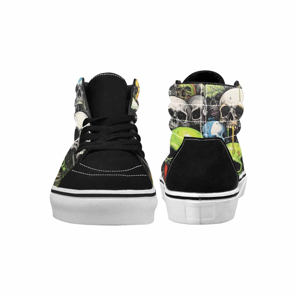 MEN'S Rainbow From Skull S High Top Canvas Neon Fantasy Custom Shoes