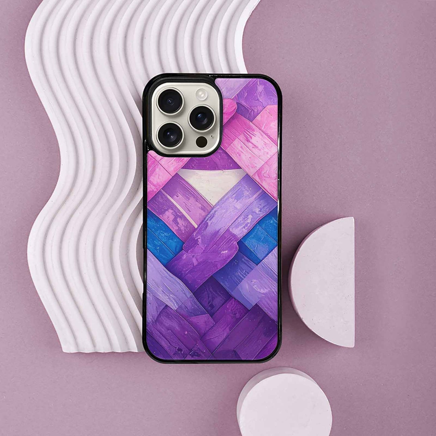 iPhone 16 Pro Max Case — Bisexual Flag Color Theme Small Rainbow, Custom Printed Phone Case